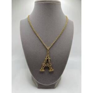 NEW YOCHI women's eiffel tower necklace in gold